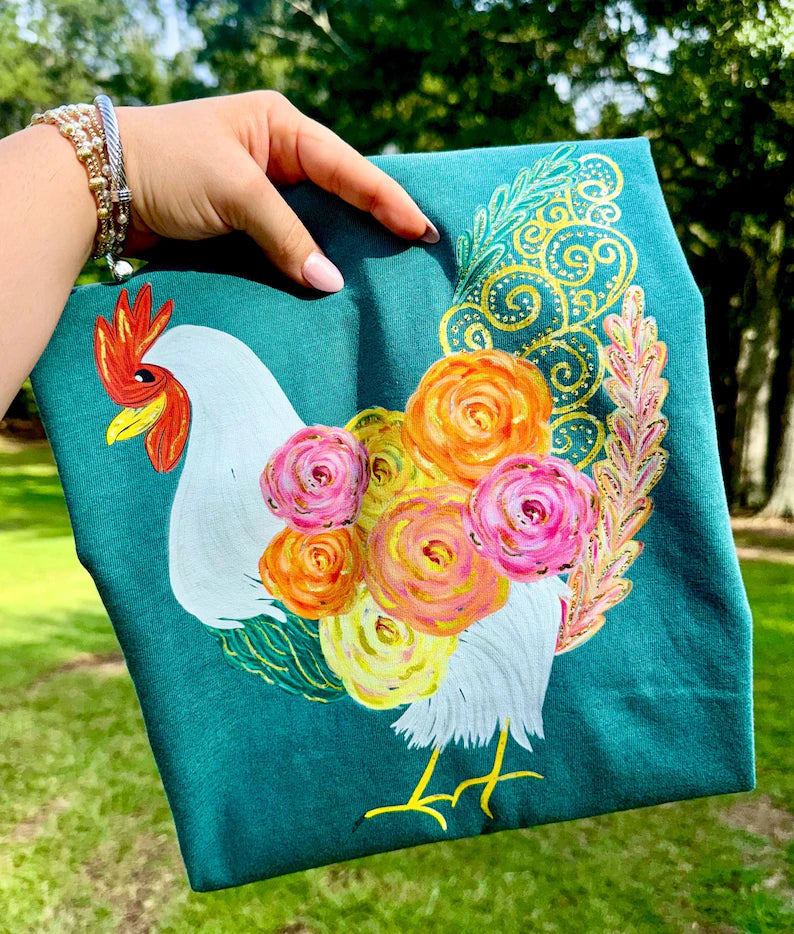 Flower Chicken T Shirt